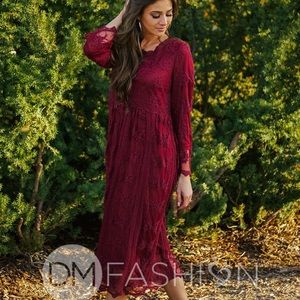 NEESEES DRESSES orange creek lace midi dress M\L